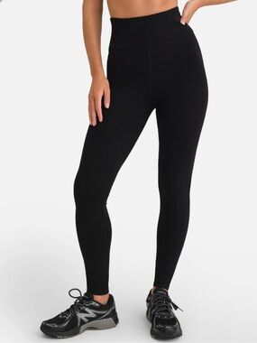 MATE the Label Organic Stretch Full Length Black High-Waist Leggings